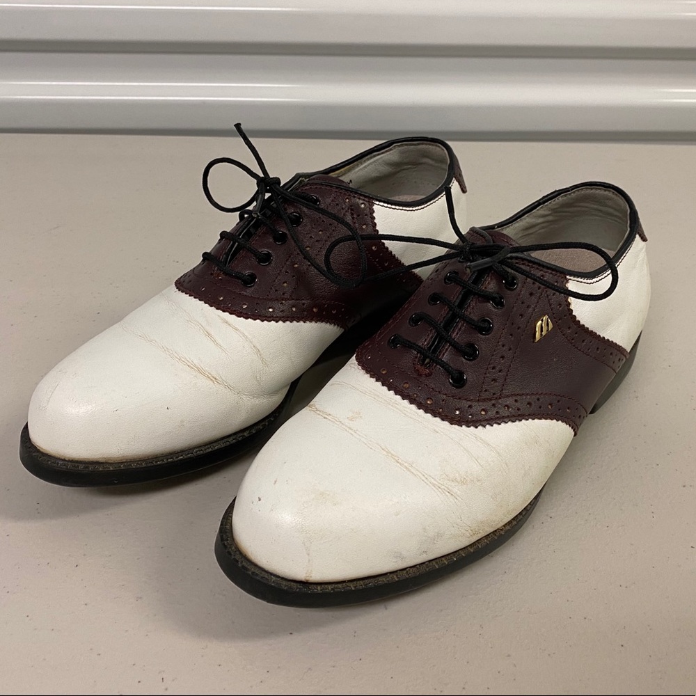 Mizuno Women’s MST Golf Shoes - White & Burgundy